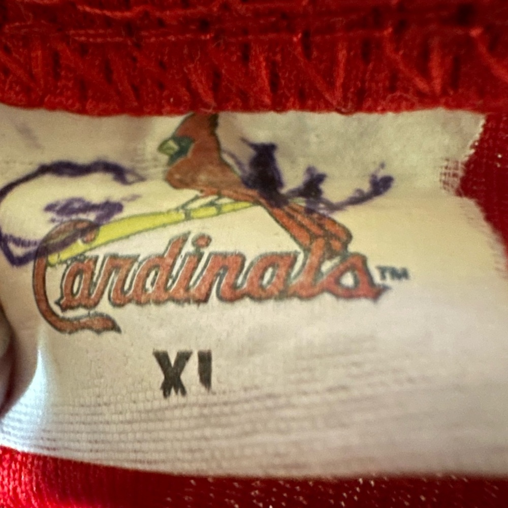 St Louis Cardinals Mens XL Jersey Matt Carpenter Red Ford Baseball Sz XL - Picture 7 of 7